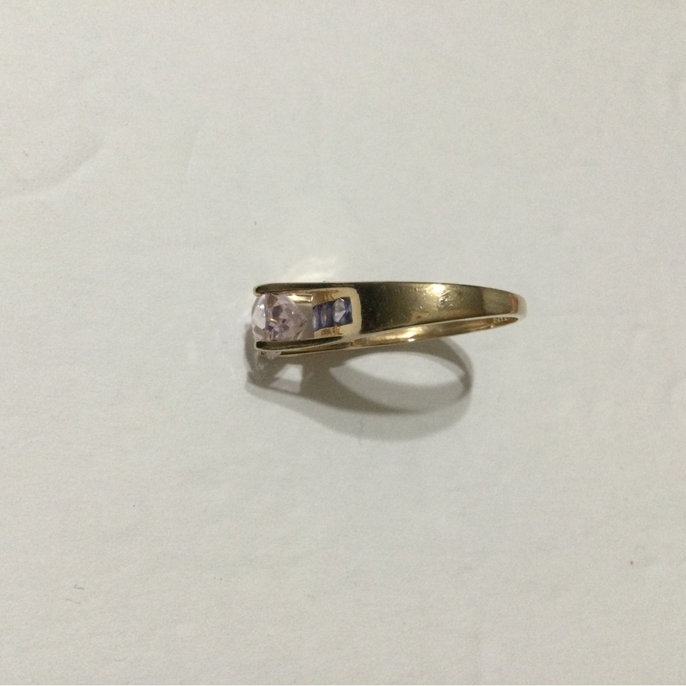 14k Gold Kunzite and Tanzanite Ring - Picture 7 of 12
